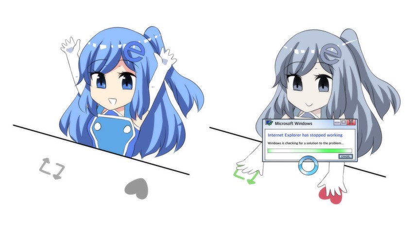 internet explorer (twitter and 3 more) drawn by hinghoi