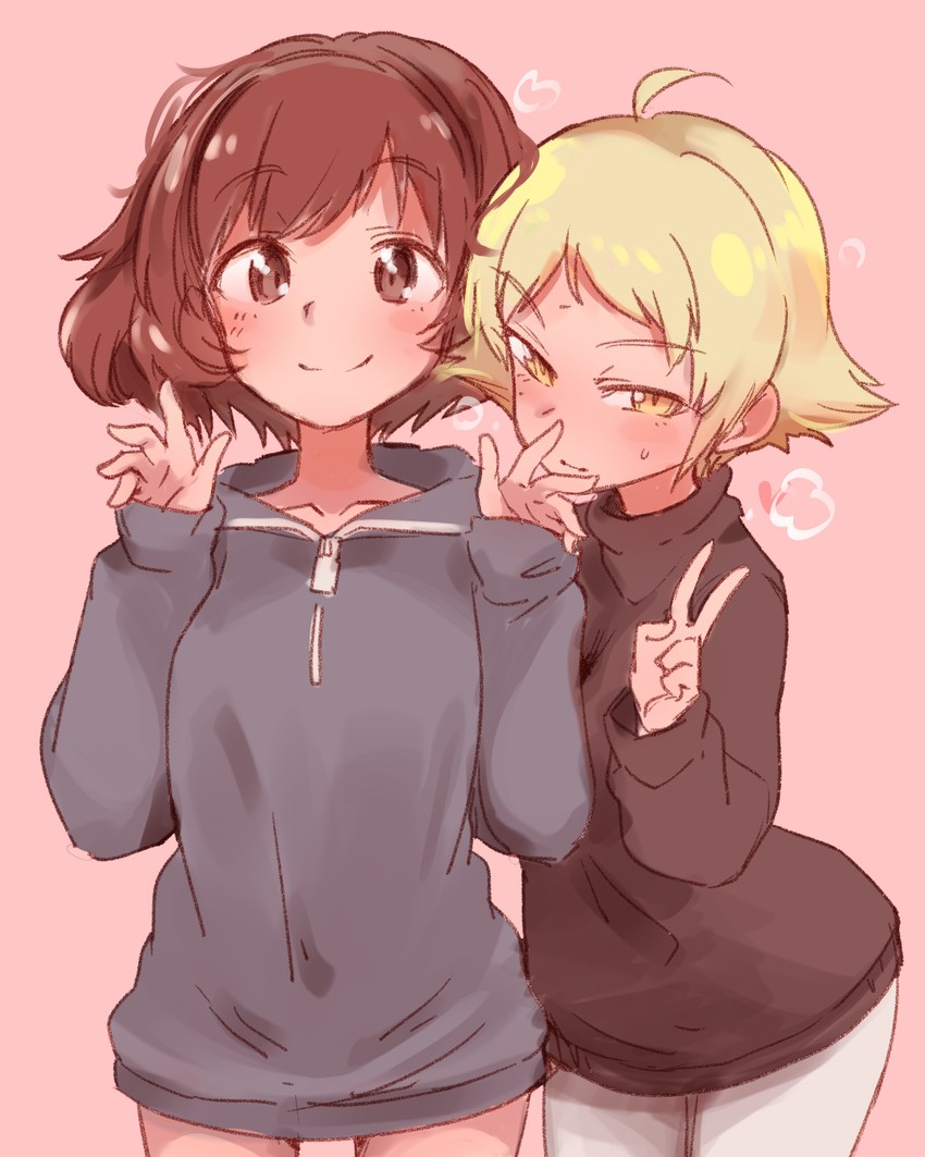 akiyama yukari and erwin (girls und panzer) drawn by aomushi_(mushamusha)