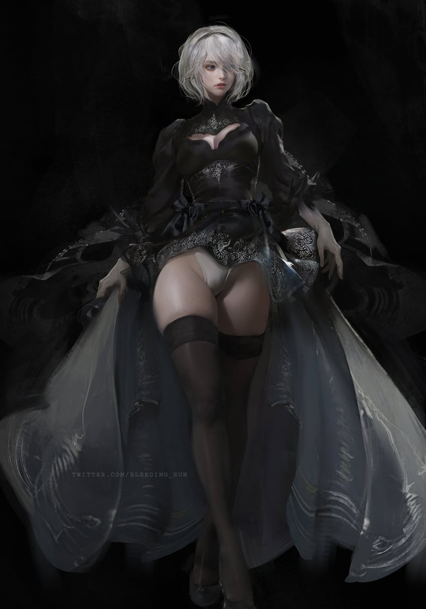 2b (granblue fantasy and 3 more) drawn by bleeding_sun