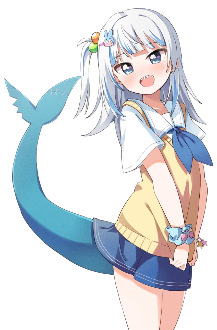 gawr gura (hololive and 1 more) drawn by haru_(konomi_150)