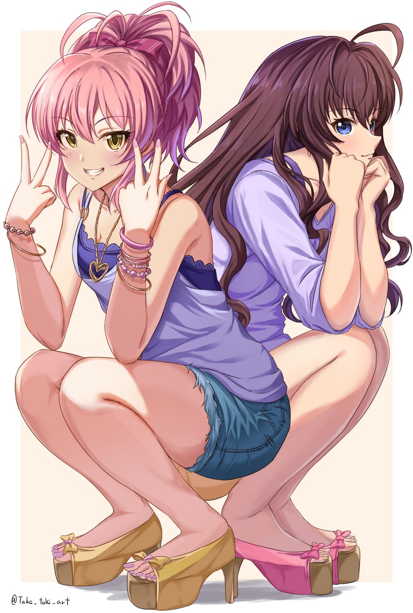 jougasaki mika and ichinose shiki (idolmaster and 1 more) drawn by takatsuki_p