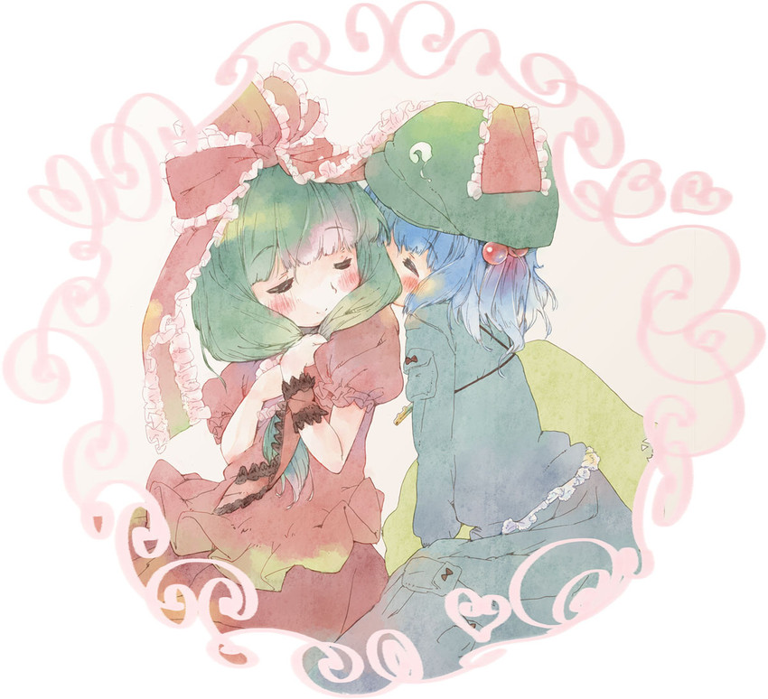 kawashiro nitori and kagiyama hina (touhou) drawn by shipu_(toppintetratorten)