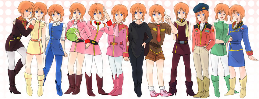 haro, puru two, haman karn, elpeo puru, sayla mass, and 15 more (gundam and 4 more) drawn by d-yul