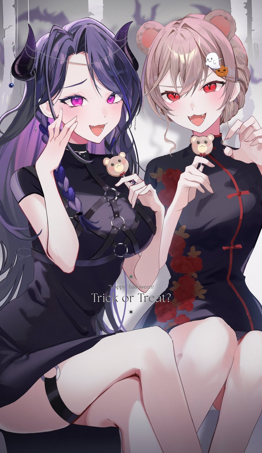 furen e lustario and meloco kyoran (nijisanji and 2 more) drawn by sirom