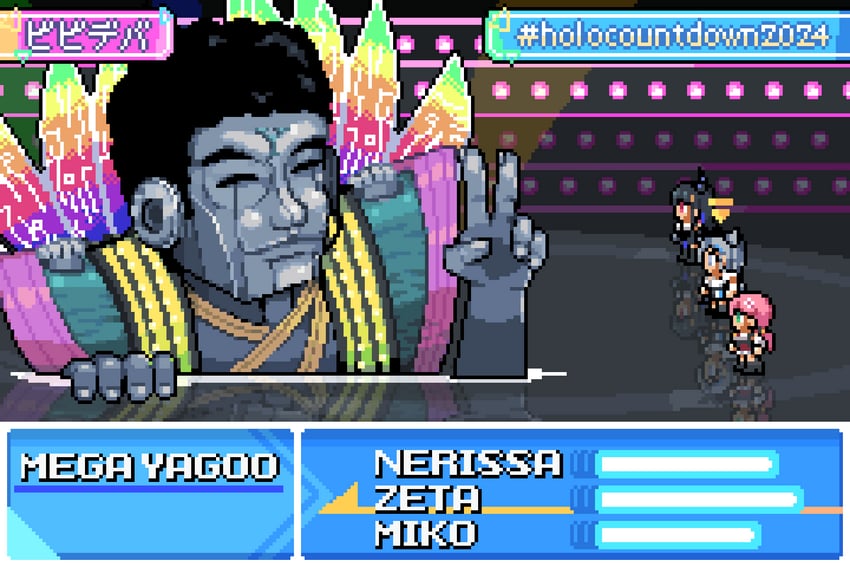 sakura miko, nerissa ravencroft, vestia zeta, and yagoo (hololive and 3 more) drawn by haopanyo