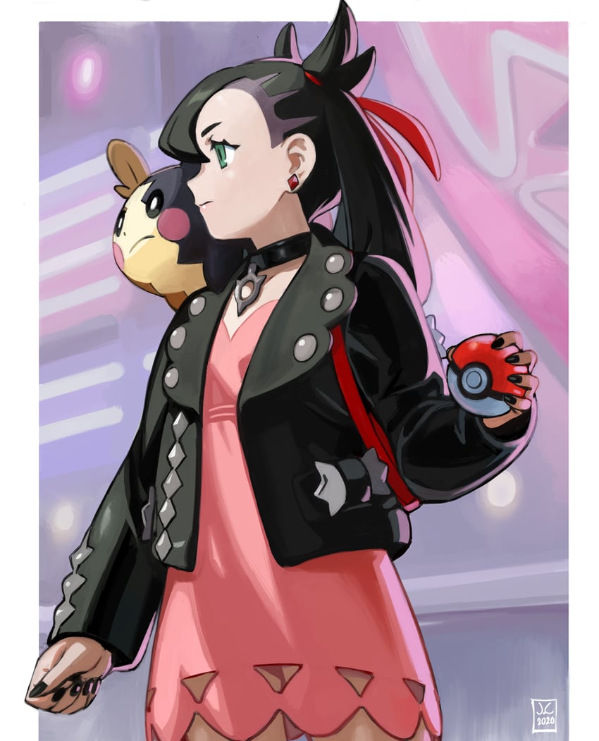 marnie and morpeko (pokemon and 1 more) drawn by overlord_jc