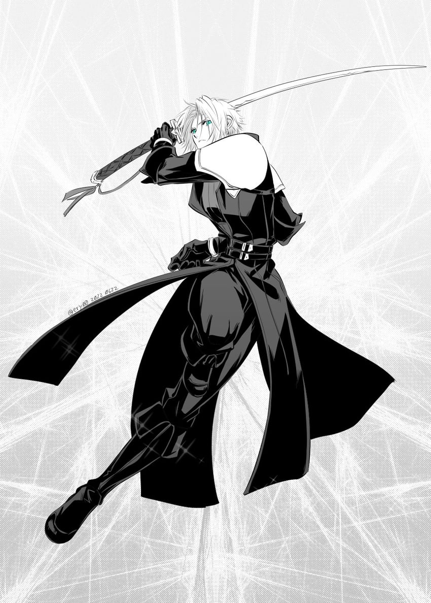 sephiroth (final fantasy and 2 more) drawn by aiz00