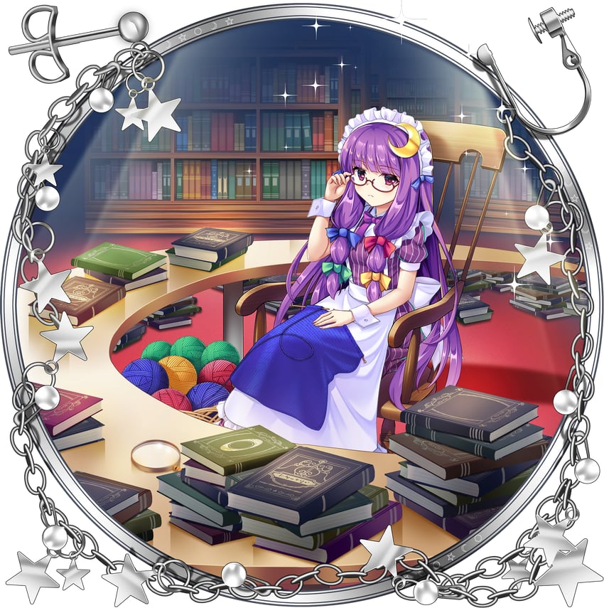 patchouli knowledge (touhou and 1 more) drawn by rotte_(1109)