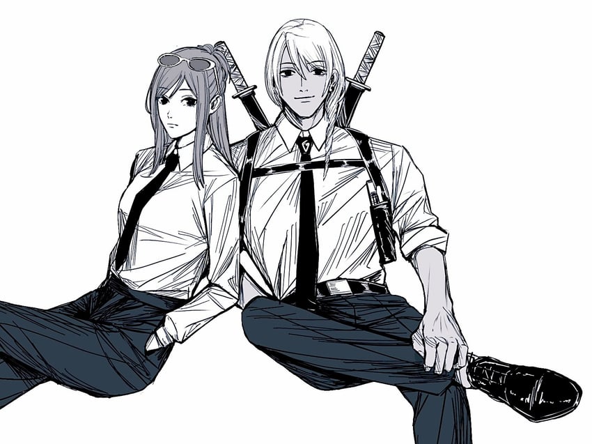 klavier gavin and ema skye (chainsaw man and 2 more) drawn by amikoiiko