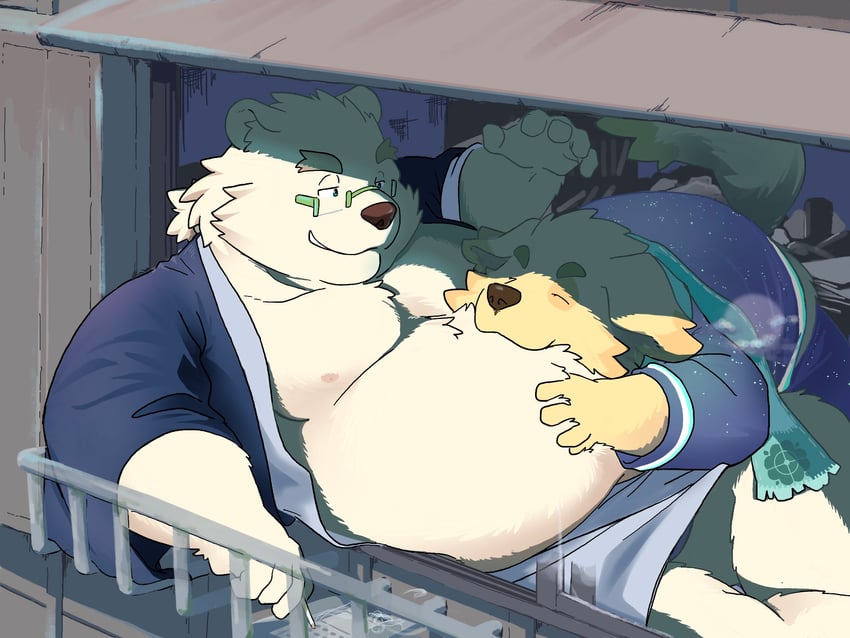 leib and cu sith (tokyo afterschool summoners) drawn by chihaku_daga