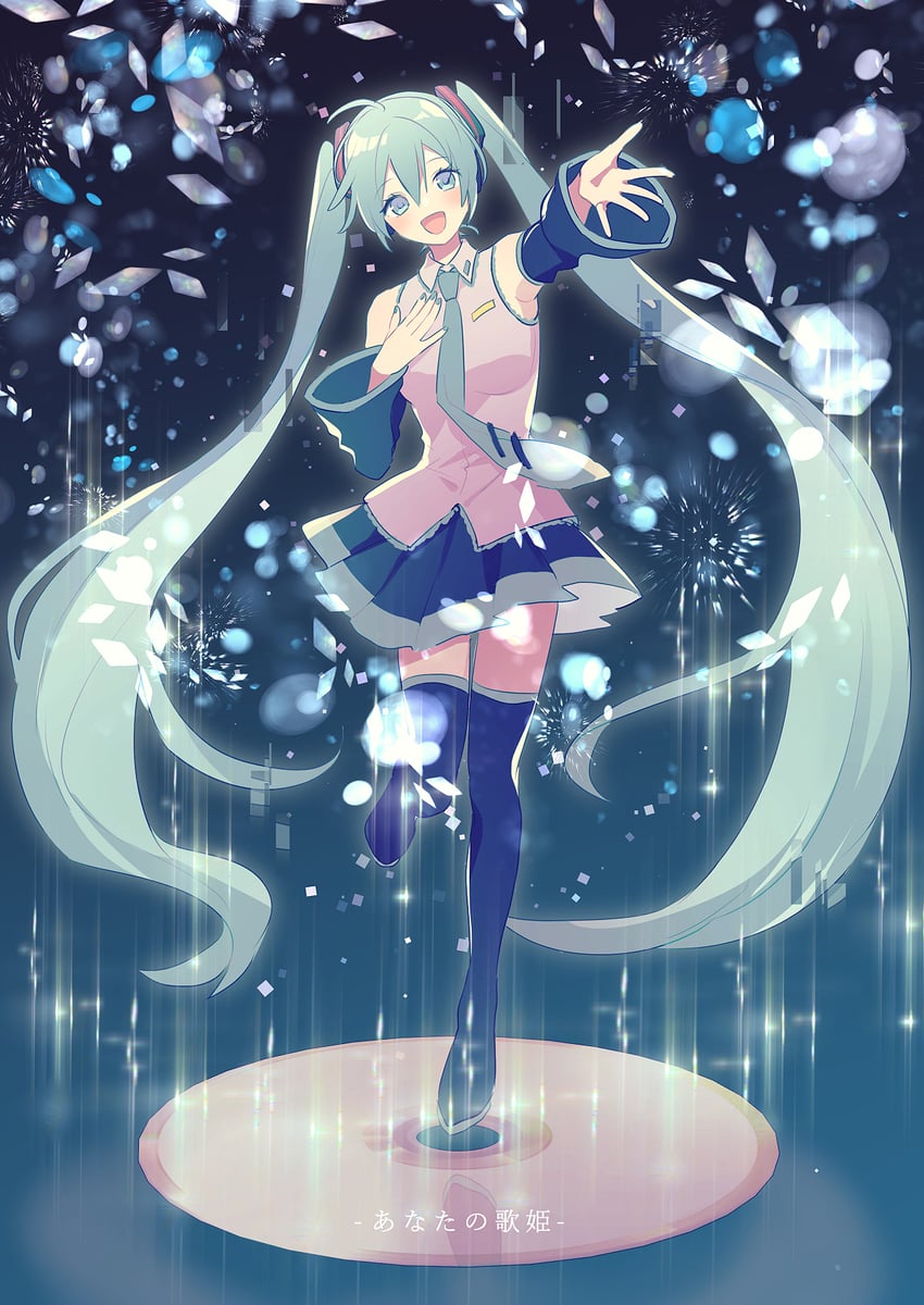 hatsune miku (vocaloid) drawn by suzumi_(fallxalice)