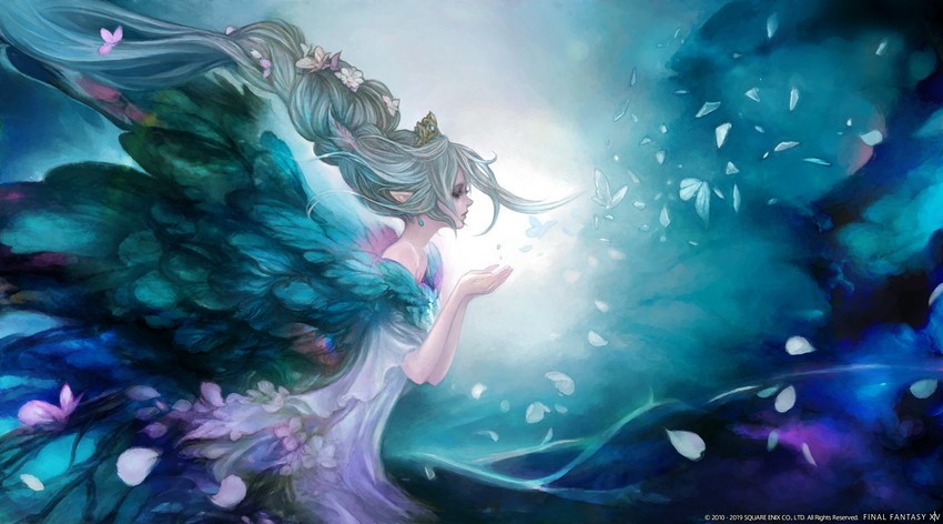 titania (final fantasy and 1 more) drawn by nagamine_hiroyuki