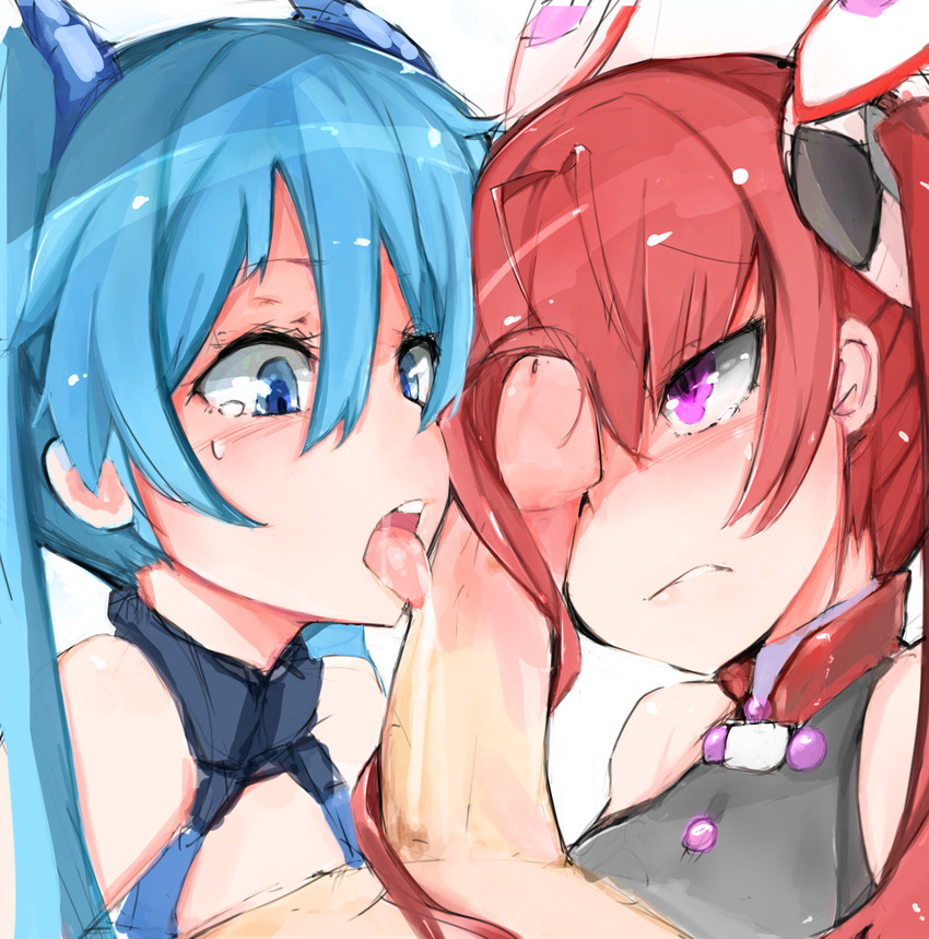 tailred and tailblue (ore twintail ni narimasu) drawn by muoto