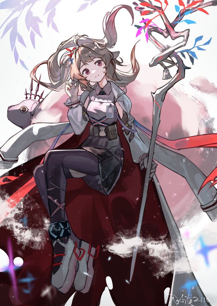eyjafjalla, eyjafjalla the hvit aska, and dolly (arknights) drawn by aito