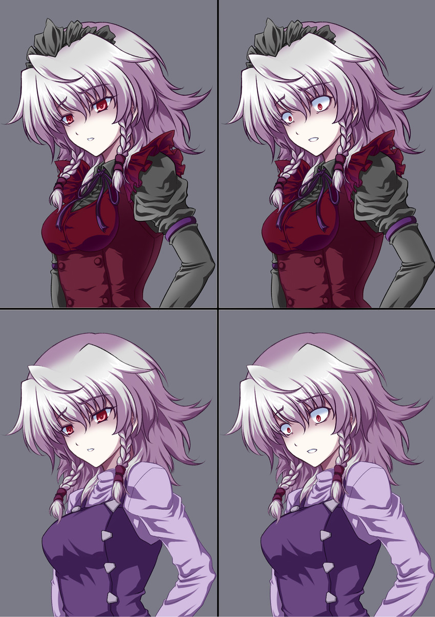 izayoi sakuya and saku (touhou and 1 more) drawn by kilina