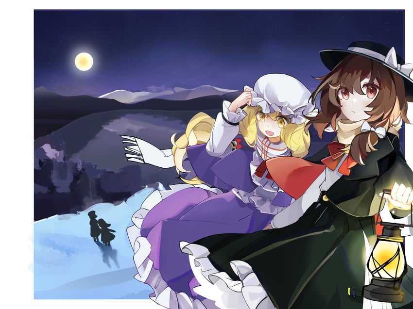 usami renko and maribel hearn (touhou) drawn by arumi_zzz