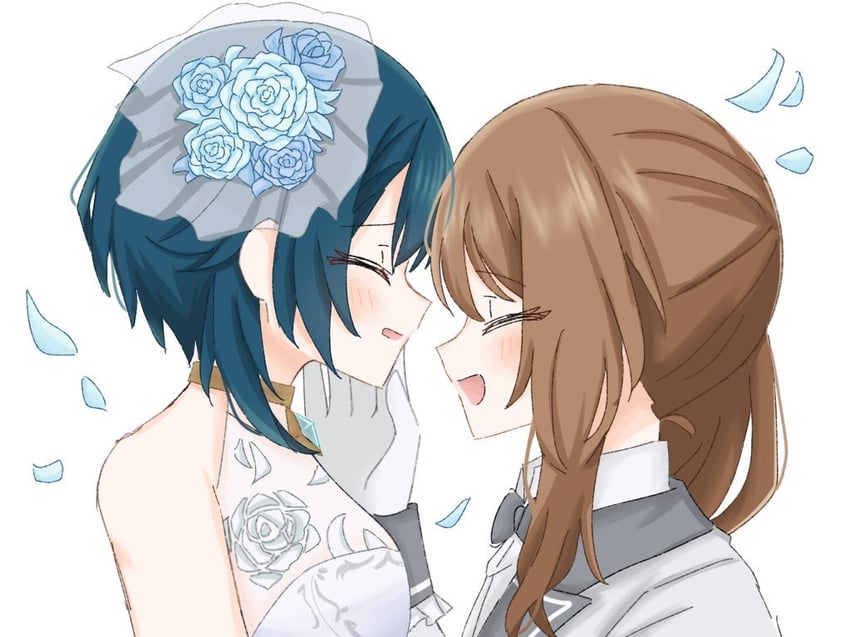 aizawa kazuha and iijima renka (assault lily) drawn by sana_(hs_yp1)