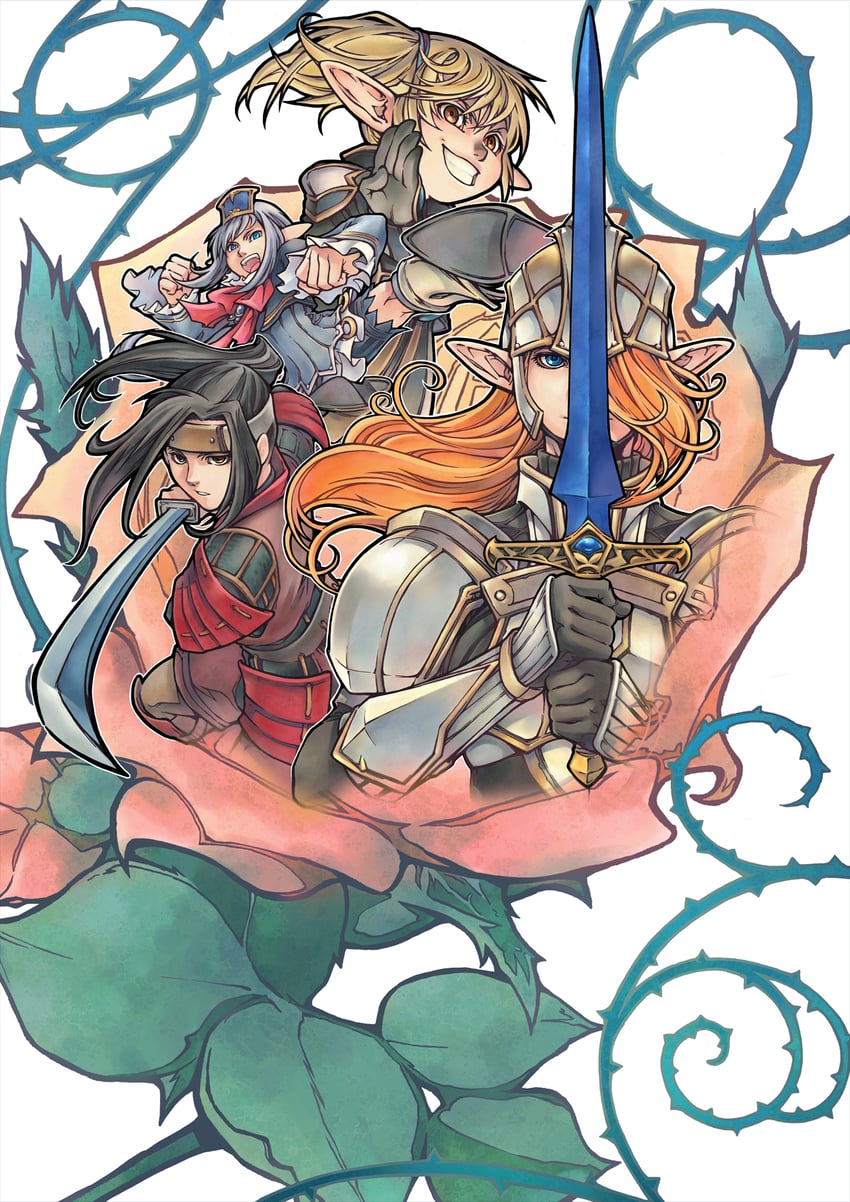 prishe, shantotto, curilla, and ayame (final fantasy and 1 more) drawn by minagawa_fumio
