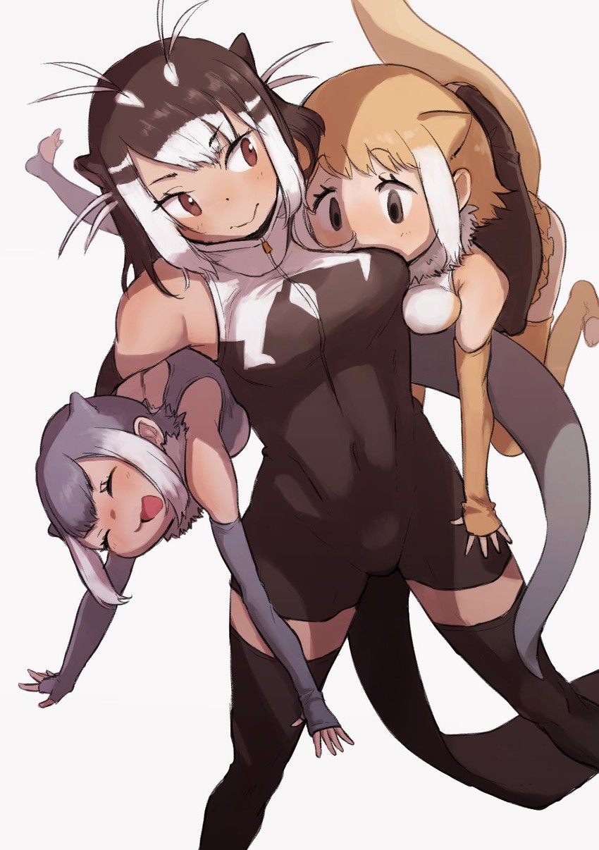 small-clawed otter, japanese otter, and giant otter (kemono friends) drawn by shuushuusha