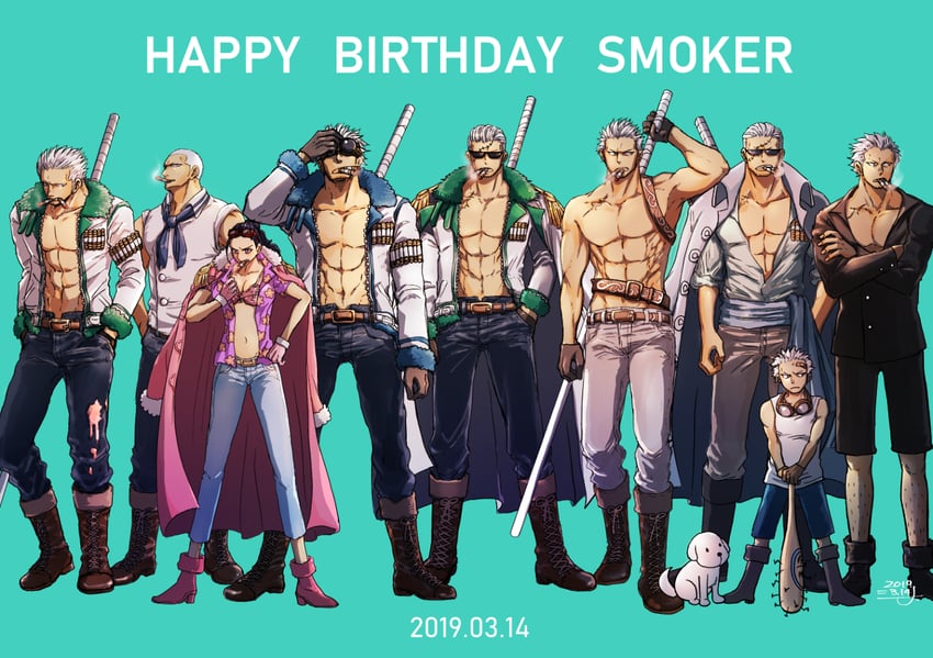 smoker (one piece) drawn by shina_(ooo417ooo)