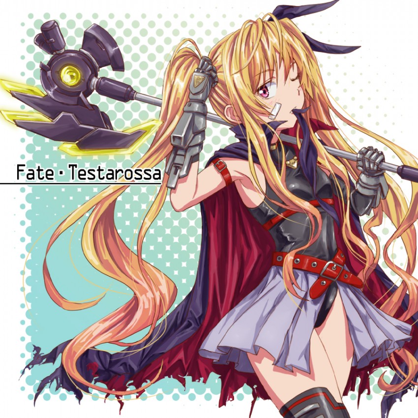 fate testarossa and bardiche (lyrical nanoha and 2 more) drawn by kaeru_(kaerism)