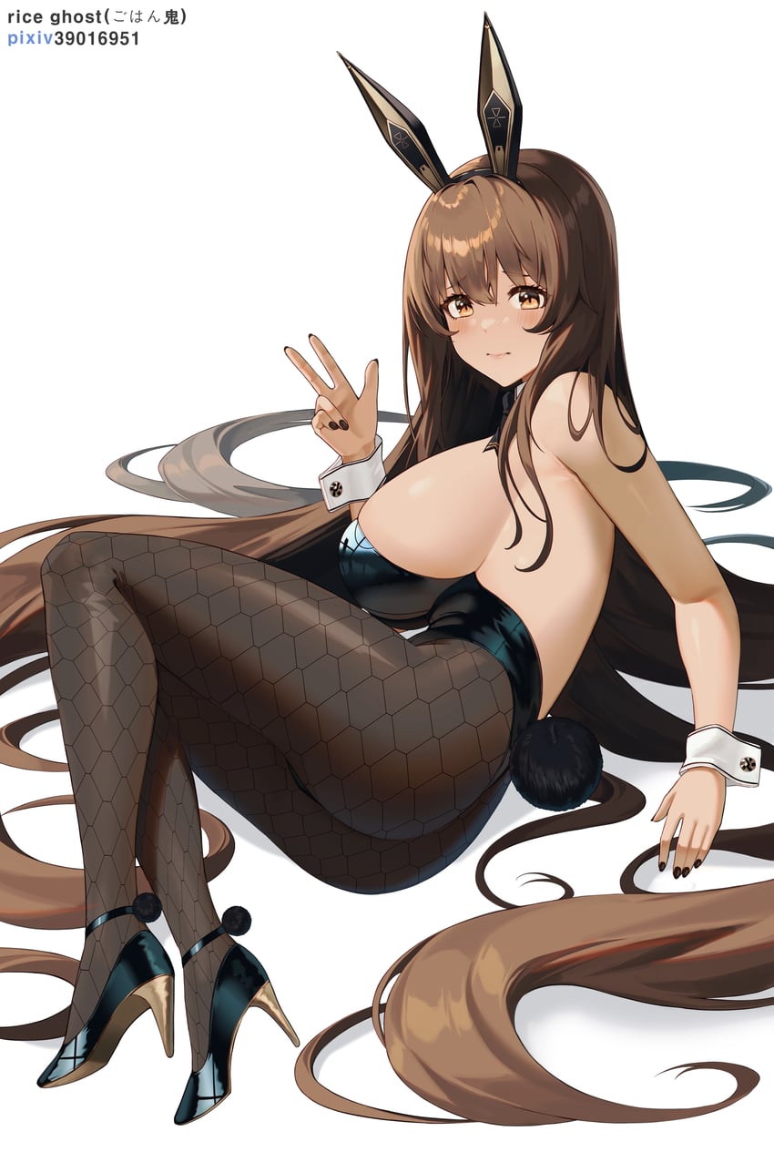 noir (goddess of victory: nikke) drawn by rice_ghost