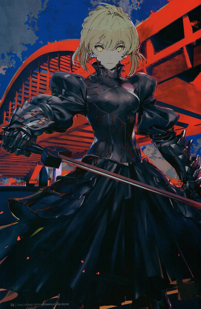 artoria pendragon and saber alter (fate and 1 more) drawn by taiki_(luster)