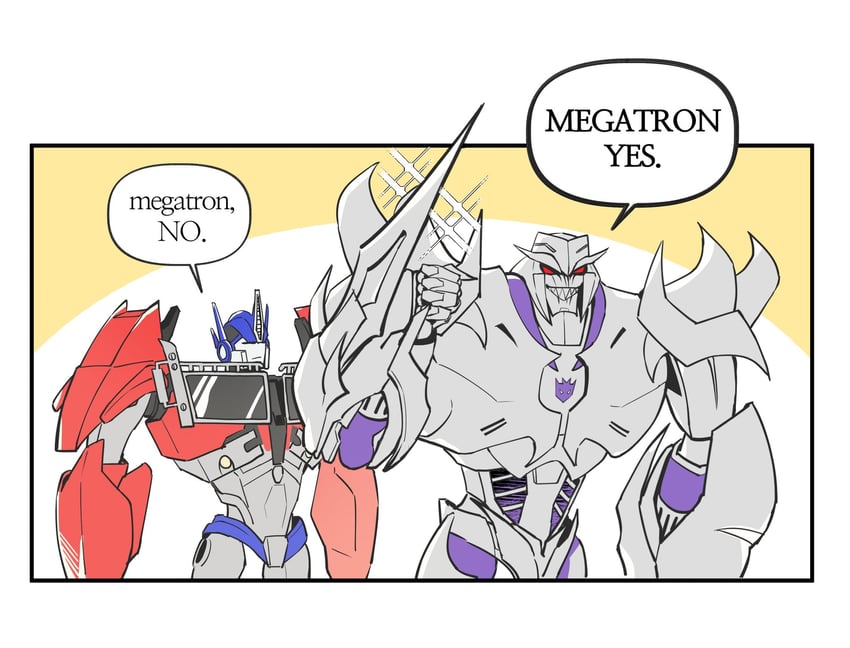 optimus prime and megatron (transformers and 1 more) drawn by nothuman1205710
