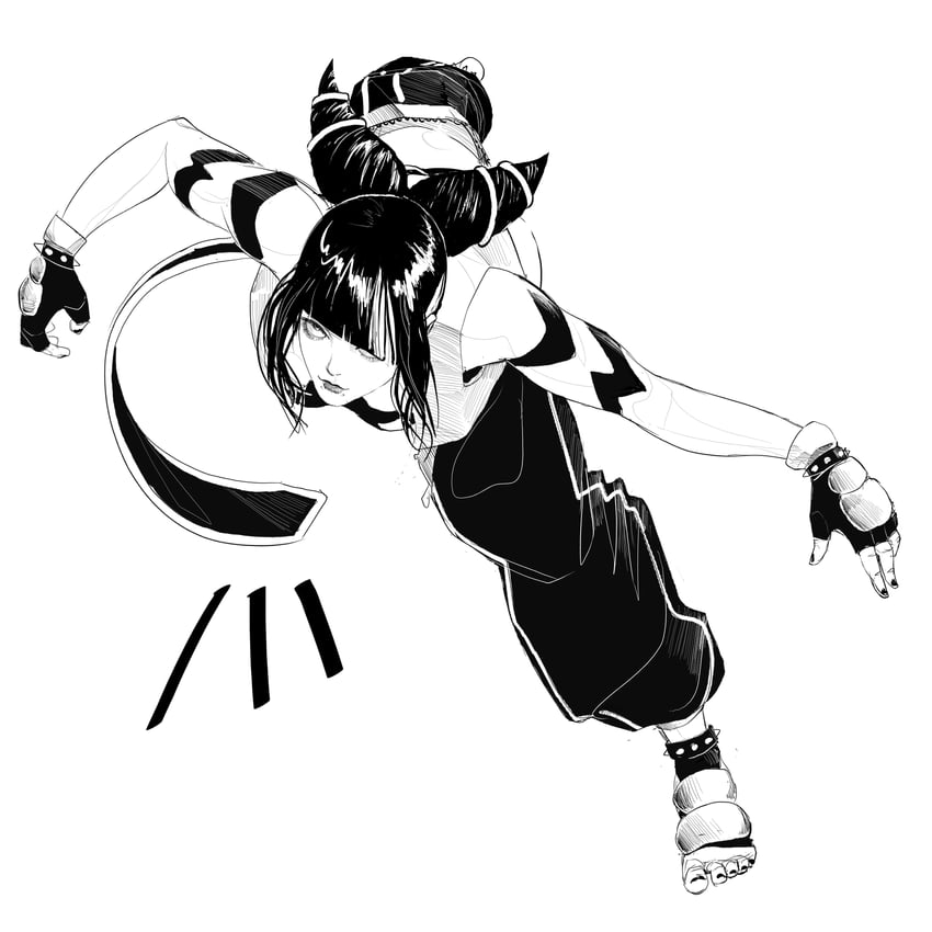 han juri (street fighter and 1 more) drawn by emo_(anemounicorn)