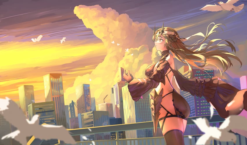 modernia (goddess of victory: nikke) drawn by satsuki_(swkerc)
