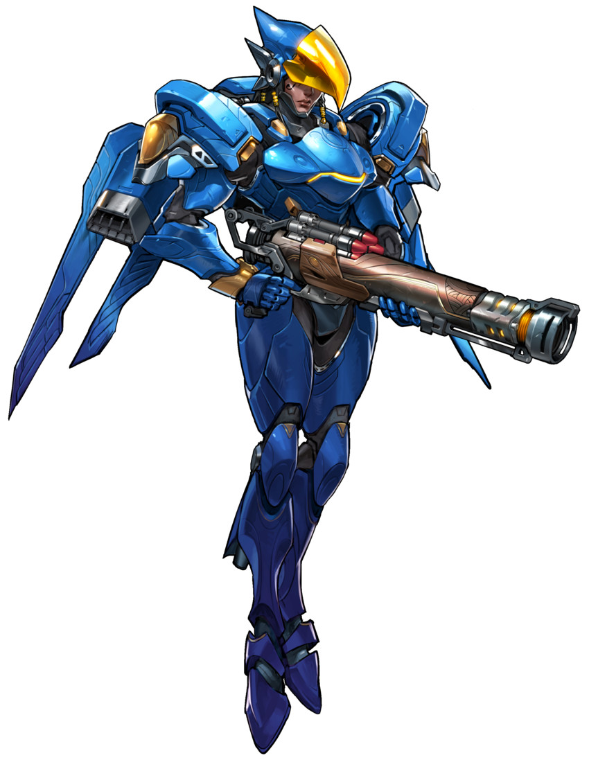 pharah (overwatch and 1 more) drawn by arnold_tsang