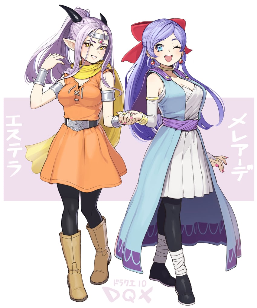estella and mereade (dragon quest and 1 more) drawn by kulumi_e