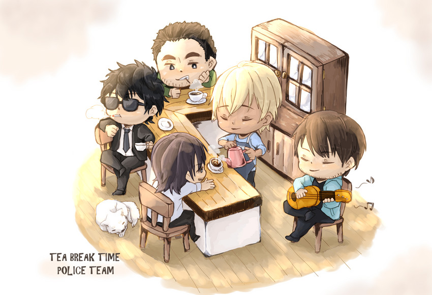 amuro tooru, scotch, matsuda jinpei, hagiwara kenji, date wataru, and 1 more (meitantei conan) drawn by masako1031
