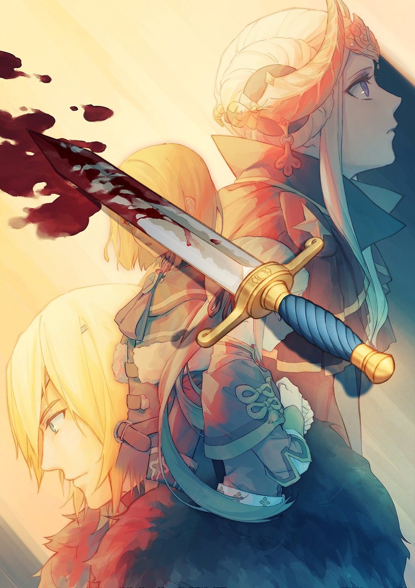 edelgard von hresvelg and dimitri alexandre blaiddyd (fire emblem and 1 more) drawn by aluce
