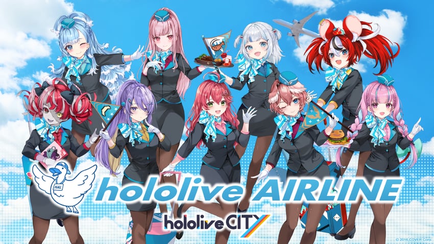 gawr gura, mori calliope, minato aqua, sakura miko, hakos baelz, and 9 more (hololive and 2 more) drawn by hinakisara