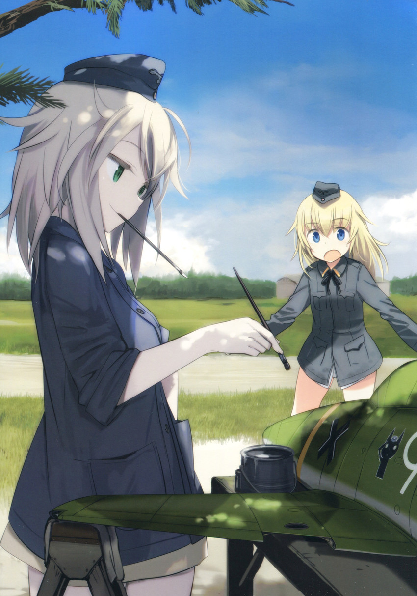 helma lennartz and elfriede schreiber (world witches series and 1 more) drawn by shimada_fumikane