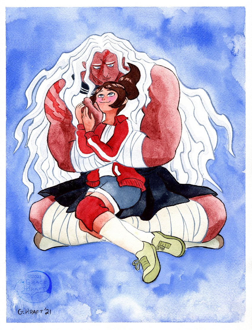asahina aoi and ogami sakura (danganronpa and 1 more) drawn by grace_kraft