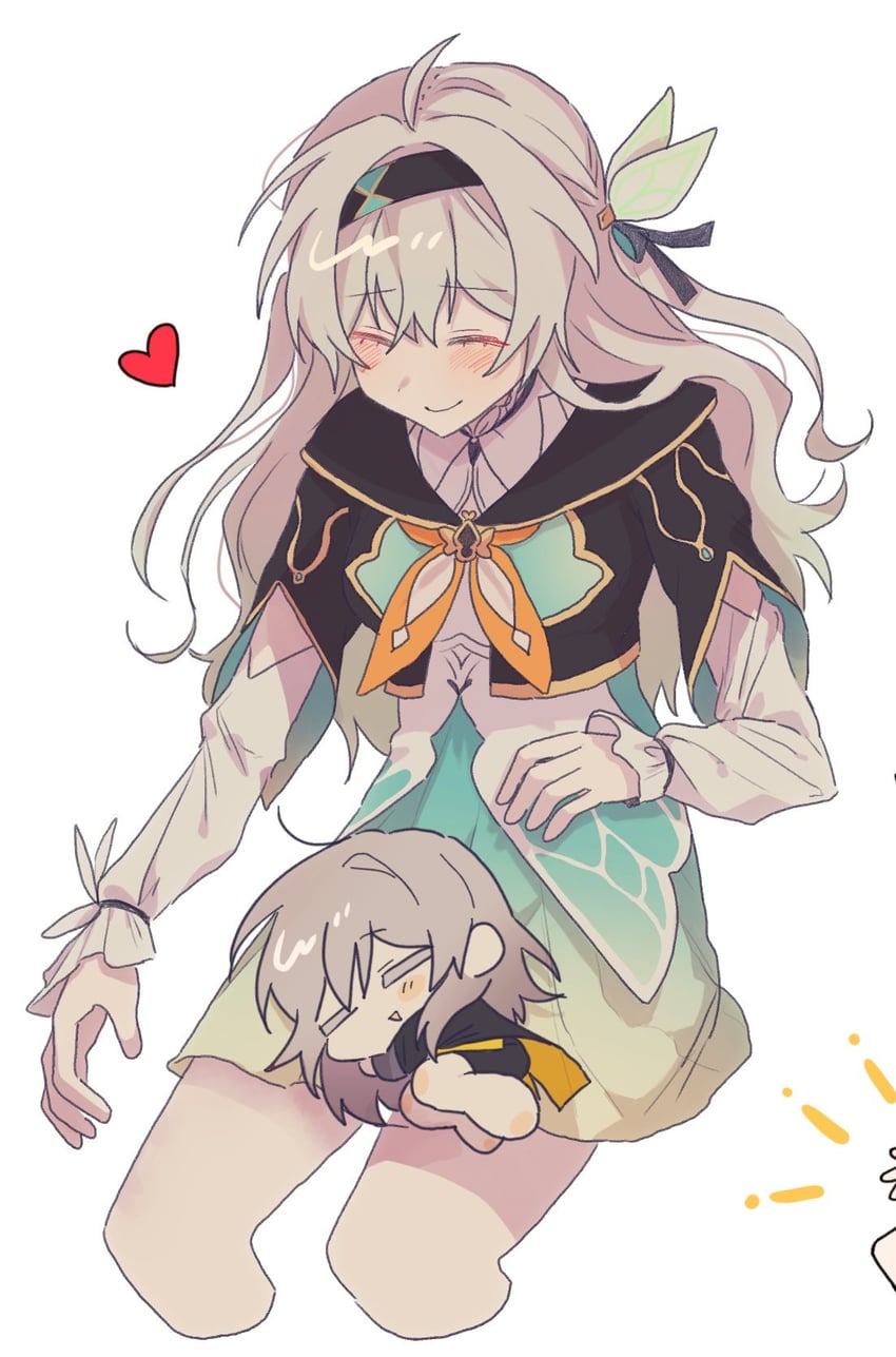 trailblazer, firefly, and stelle (honkai and 1 more) drawn by owo_r