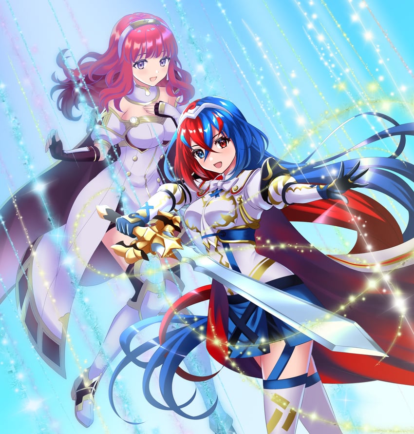 female alear and celica (fire emblem and 1 more) drawn by kakiko210