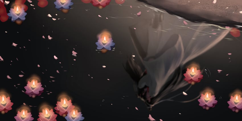 wei wuxian and lan wangji (modao zushi) drawn by xianduguaitan