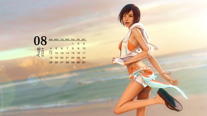 yuffie kisaragi (final fantasy and 3 more) drawn by sreliata