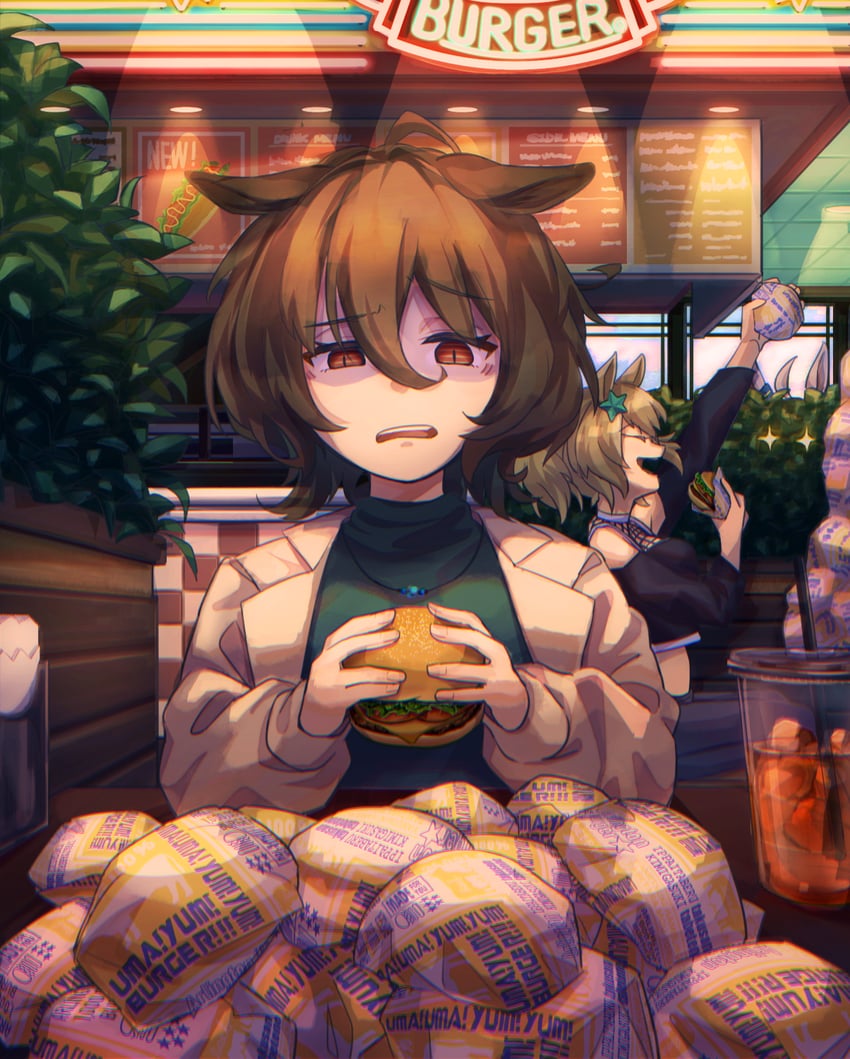 agnes tachyon, oguri cap, and taiki shuttle (umamusume) drawn by tenagaebi