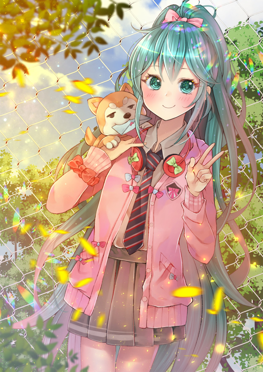 hatsune miku (vocaloid and 1 more) drawn by narami