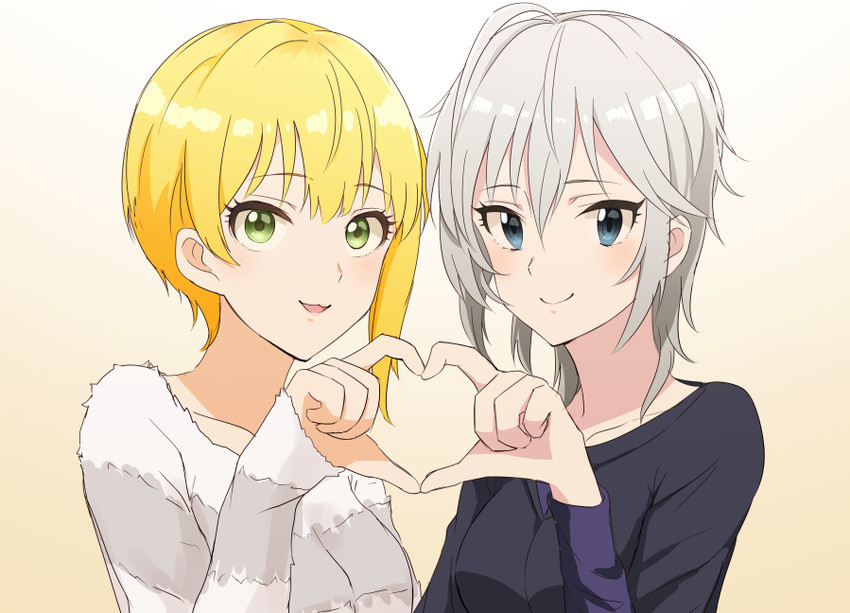 anastasia and miyamoto frederica (idolmaster and 1 more) drawn by keikesu