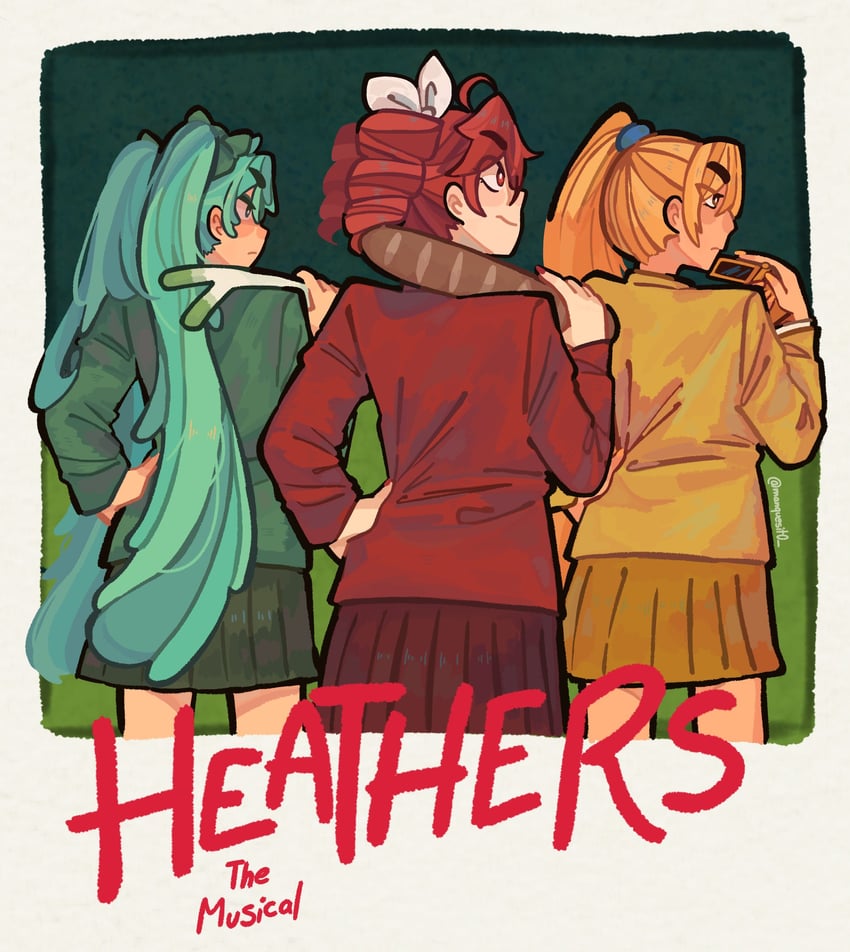 hatsune miku, kasane teto, akita neru, heather duke, heather chandler, and 1 more (vocaloid and 3 more) drawn by manque