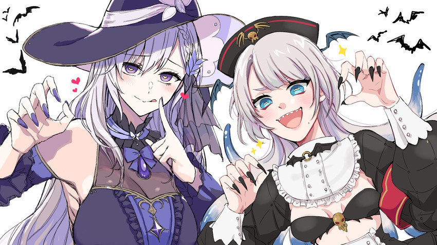 pochimaru and shino laila (indie virtual youtuber and 1 more) drawn by pochi_(pochi-goya) and shino_laila_(artist)