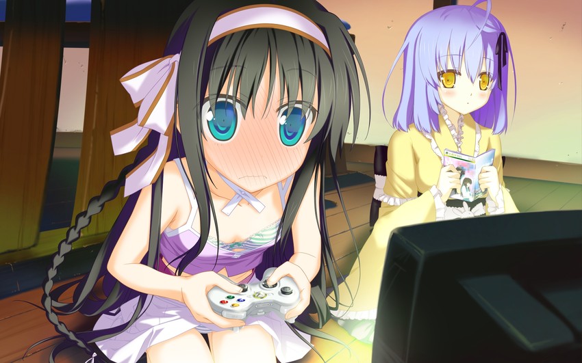 kisaragi mio and shikishima kyou (irotoridori no sekai) drawn by natsume_eri and shida_kazuhiro