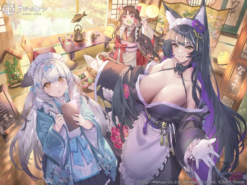 manjuu, musashi, sakawa, and miyuki (azur lane) drawn by yoshimoto_(dear_life)