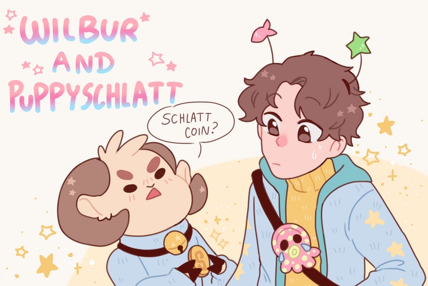 wilbur soot, jschlatt, and rammie (minecraft youtube and 2 more) drawn by gomi_(gomiidd)