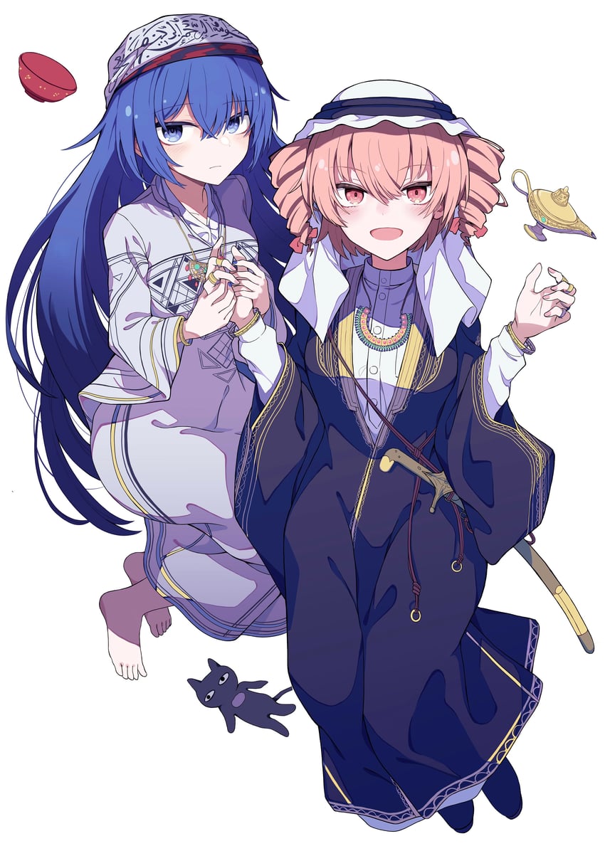 yorigami shion and yorigami jo'on (touhou) drawn by yonoisan